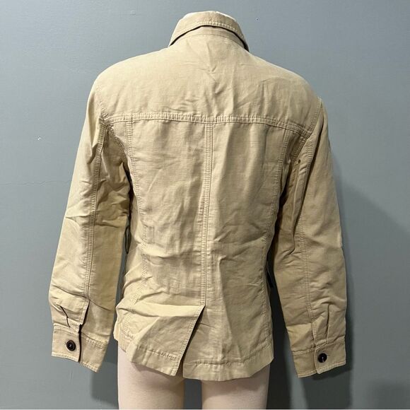 REISS Eden Khaki Green Cotton-Blend Utility Jacket Size 2 - Picture 7 of 13